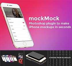 极品PS拓展面板－iphone模型展示：mockMock Photoshop Plugin